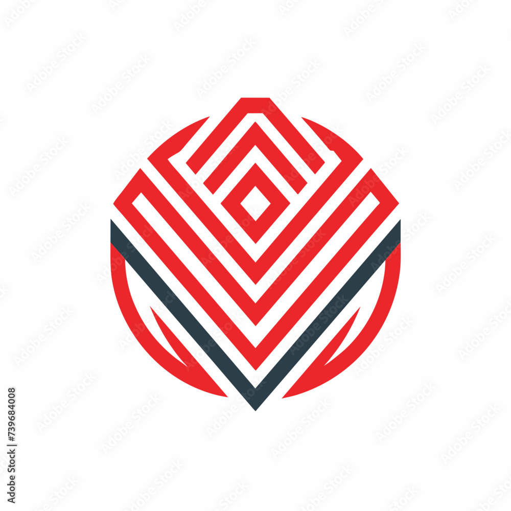Elegant Logo Mark with Contemporary Branded Lines Elegant Logo Mark with Contemporary Branded Lines