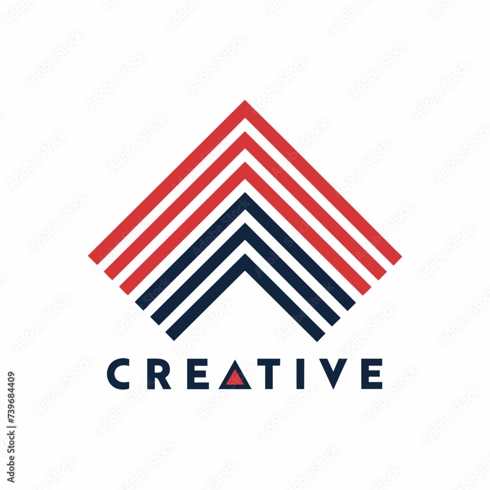 Creative Logo Concept with Abstract Branded Lines Creative Logo Concept with Abstract Branded Lines