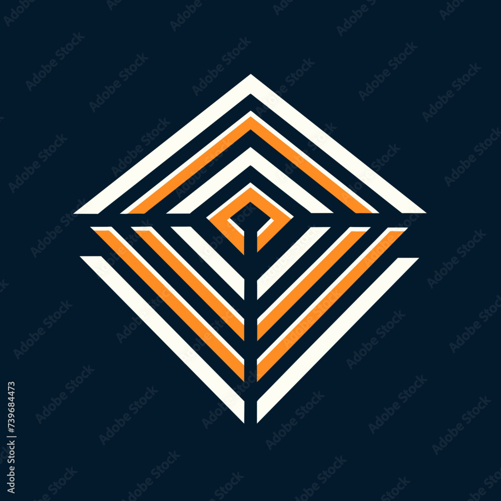 Creative Logo Concept with Abstract Branded Lines Creative Logo Concept with Abstract Branded Lines