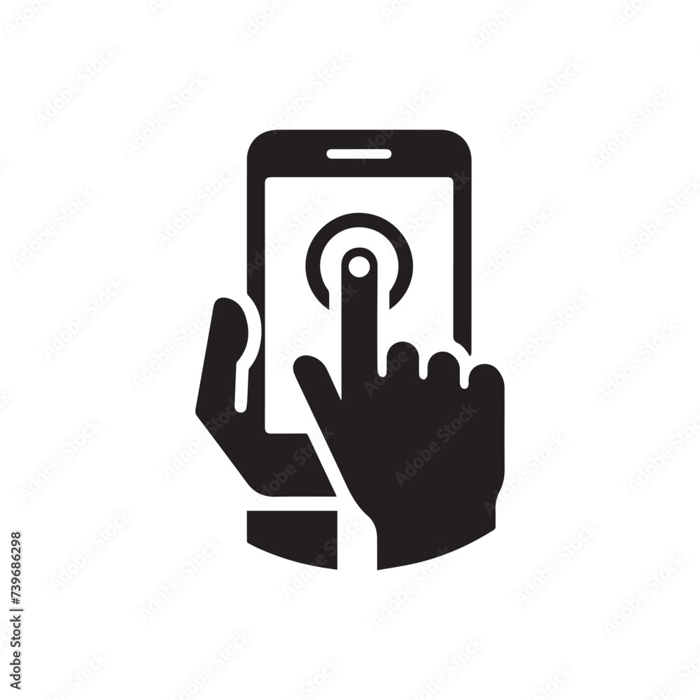 Finger touch icon Finger touch icon