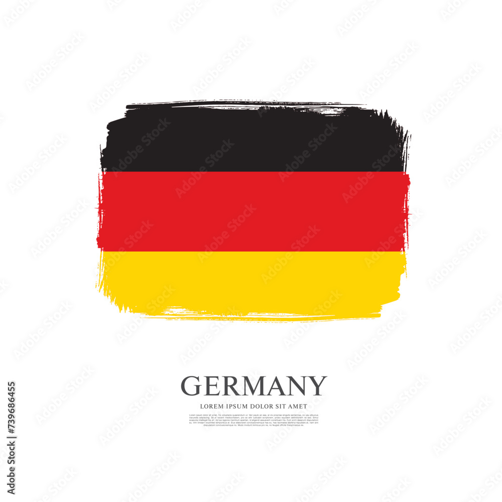 Obraz premium Flag of Federal Republic of Germany, brush stroke background