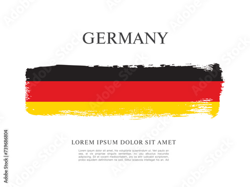 Flag of Federal Republic of Germany  brush stroke background