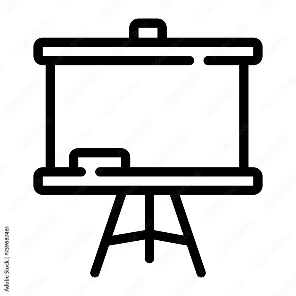 whiteboard Line Icon whiteboard Line Icon