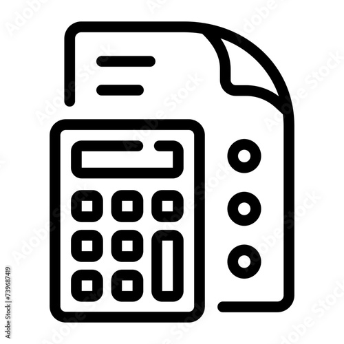 calculator Line Icon