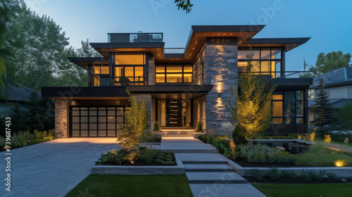 This contemporary home features a unique microclimate design utilizing a blend of technology and natural elements to create a perfect balance of warmth and freshness throughout © Justlight