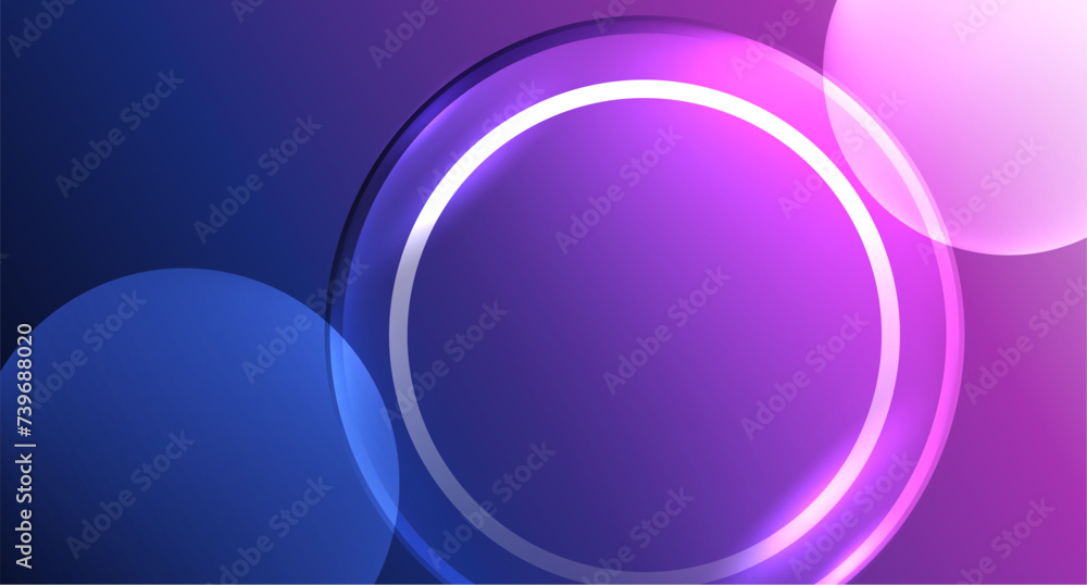 Neon glass circle copyspace for your text or product presentation geometric background. Vector illustration For Wallpaper, Banner, Background, Card, Book Illustration, landing page Neon glass circle copyspace for your text or product presentation geometric background. Vector illustration For Wallpaper, Banner, Background, Card, Book Illustration, landing page