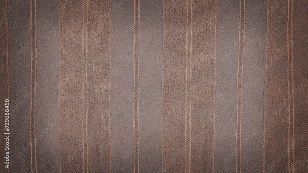 Fototapeta premium Patterned rough old fabric texture background with dark brown-gray gradient. For backdrops, frames, banners, posters