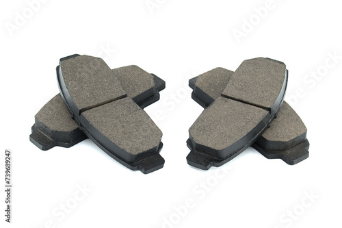 Brake pads isolated on white background