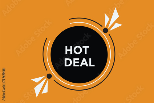 Hot deal button web banner templates. Vector Illustration 
