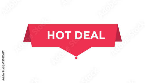Hot deal button web banner templates. Vector Illustration 
