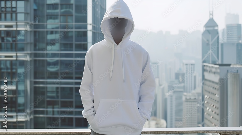 Blank White Hoodie Mockup with Urban Skyline
Blank White Hoodie Mockup with Urban Skyline