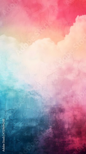 sky and soft cloud with pastel color filter and grunge texture, nature abstract background