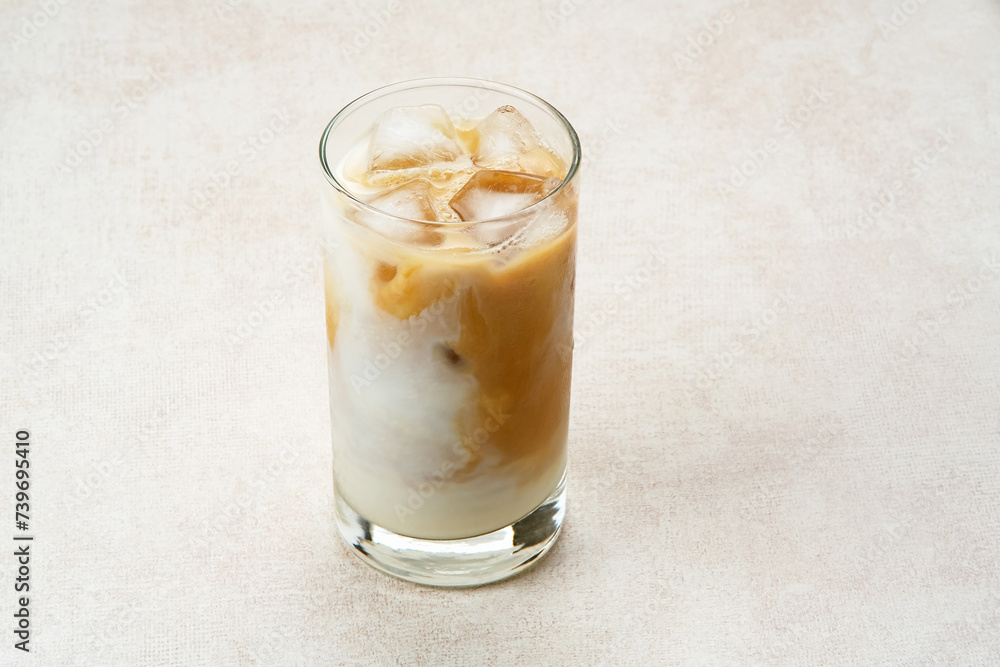 Iced caramel macchiato coffee in glass
Iced caramel macchiato coffee in glass