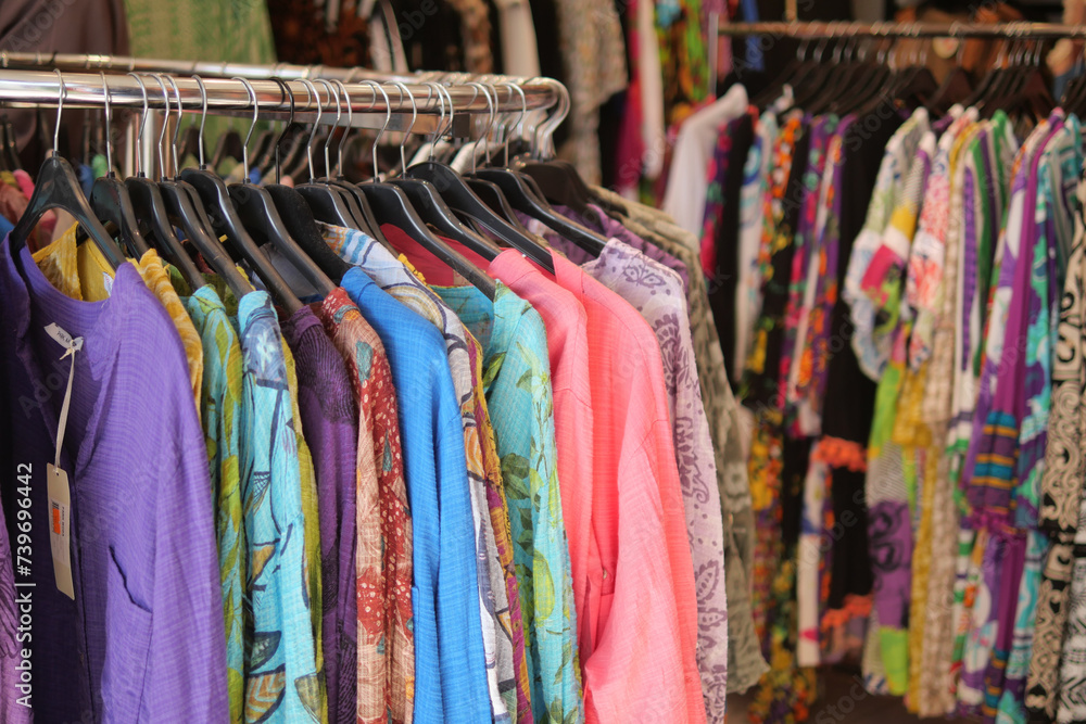 colorful women cloths display for sale 
