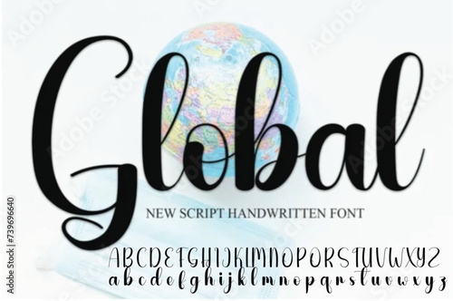 Signature Font Calligraphy Logotype Script Brush Font Type Font lettering handwritten