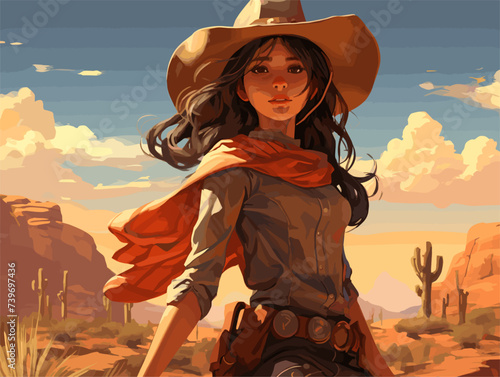 girl in a cowboy hat