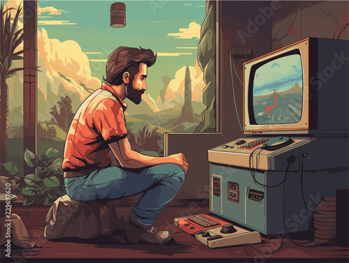 person watching tv