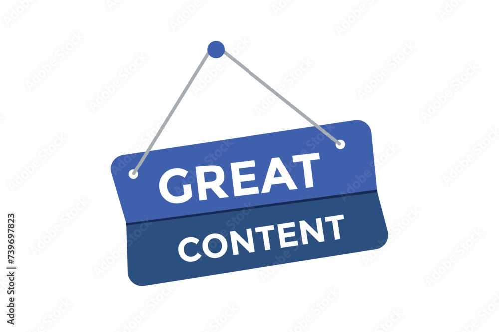 Great content button web banner templates. Vector Illustration
Great content button web banner templates. Vector Illustration