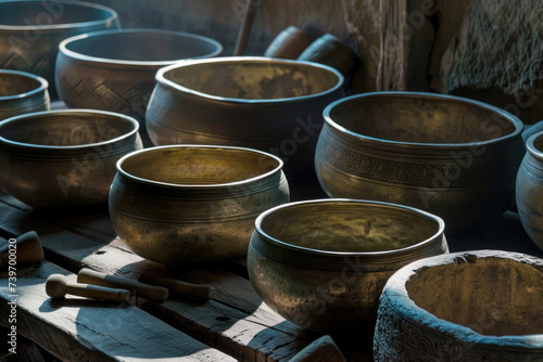 Capturing the serene ambiance of Tibetan singing bowls and bells