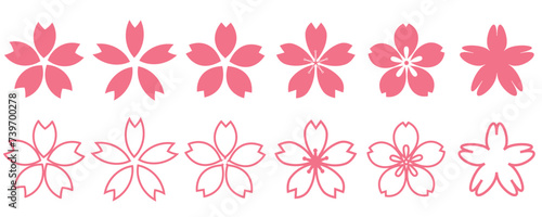 桜　春　花びら　背景	