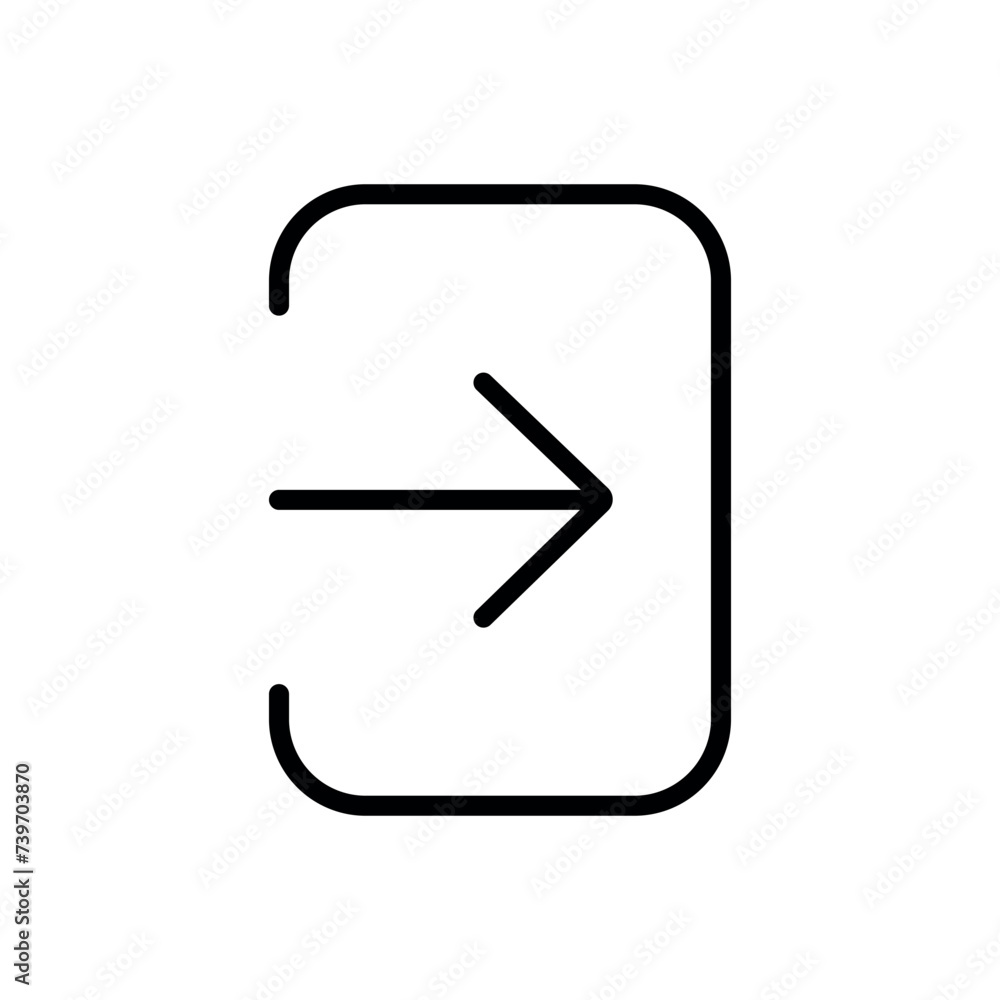 Login line icon, login thin line icon vector isolated on white background. Login line icon, login thin line icon vector isolated on white background.