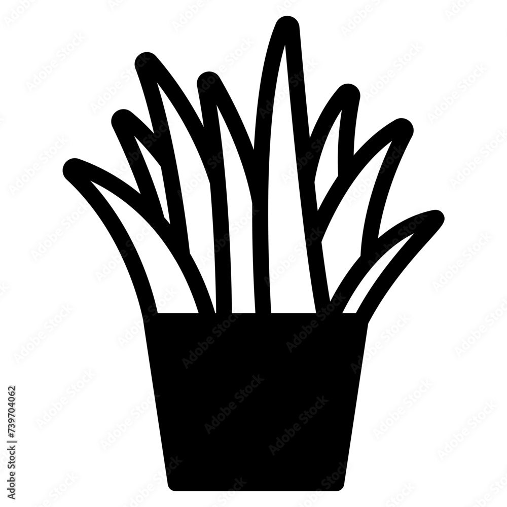 cactus in pot icon cactus in pot icon