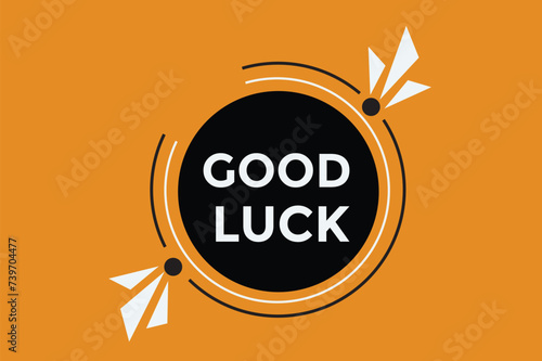 Good luck button web banner templates. Vector Illustration 

