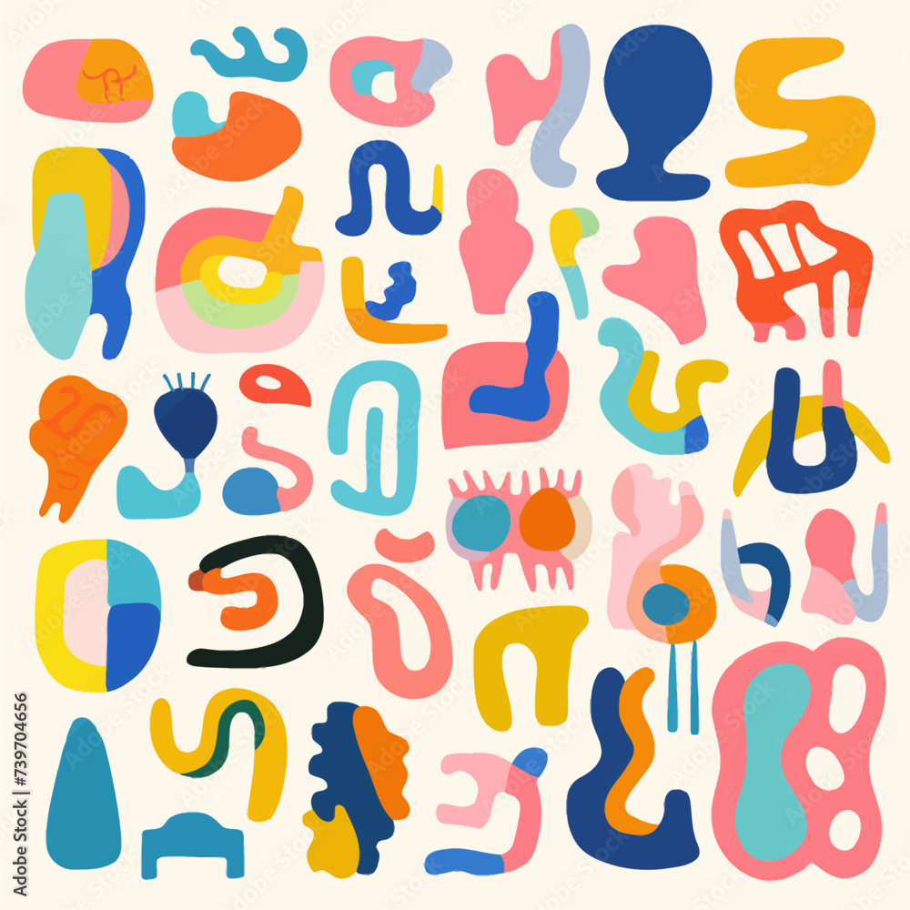 A poster with different shapes A poster with different shapes