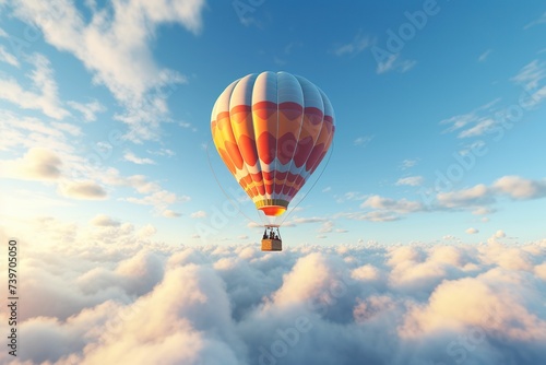 Hot air balloon in dreamy colors sky  hot air balloon travel  hot air balloon wallpaper