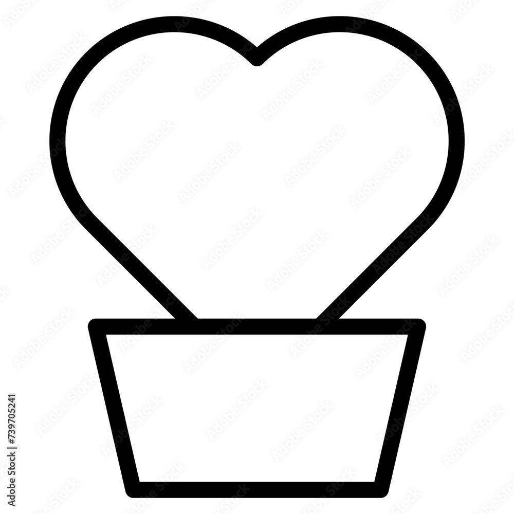 cactus in pot icon cactus in pot icon