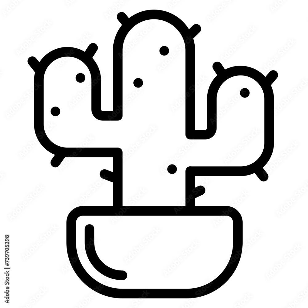 cactus in pot icon cactus in pot icon