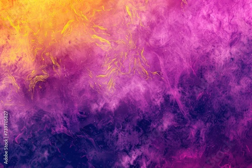 abstract grunge background with purple and yellow paint 