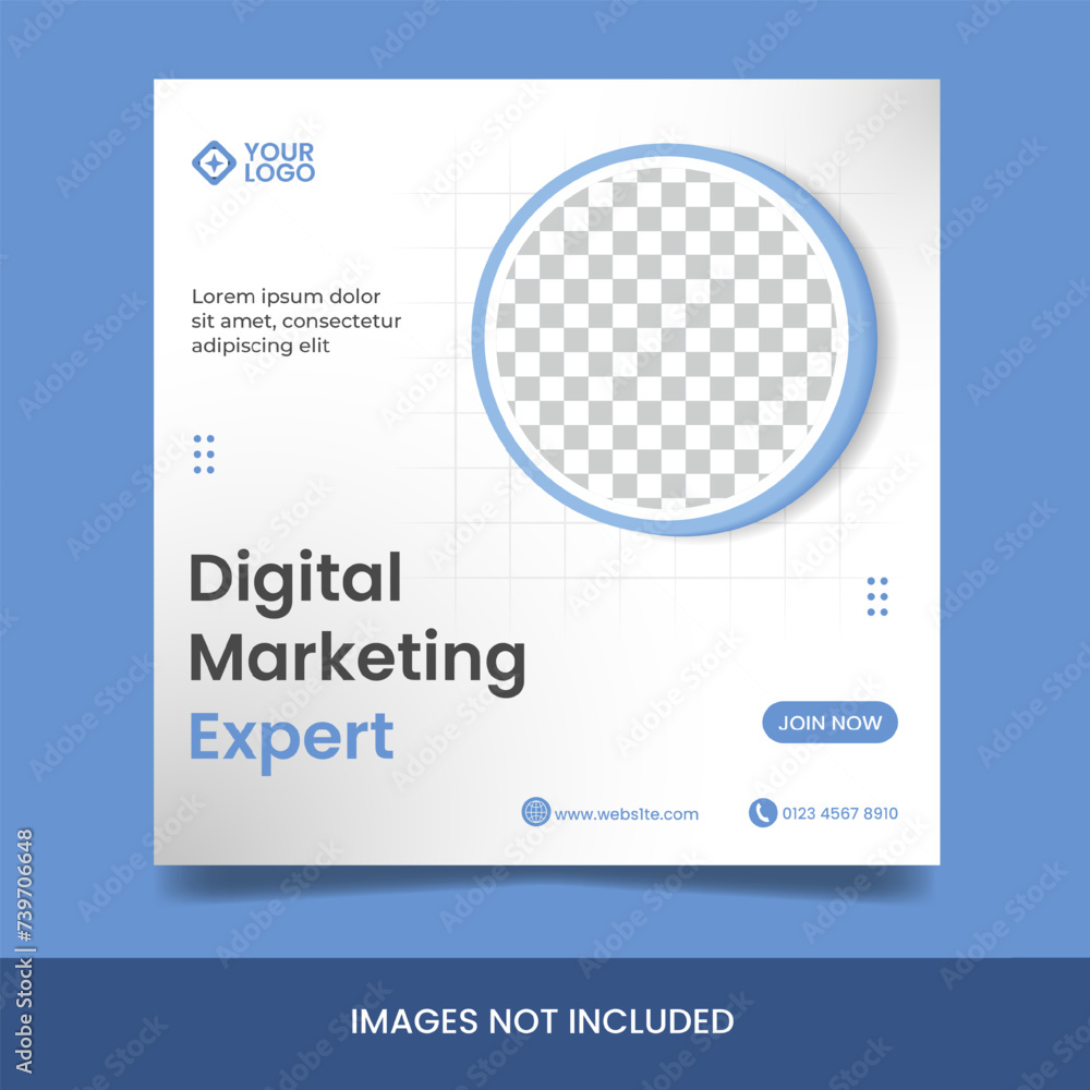 Flyer or social media post themed digital marketing agency