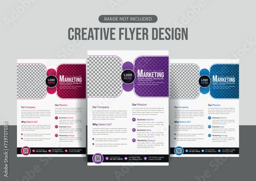 Creative corporate flyer or leaflet design in a4 size (ID: 739707034)