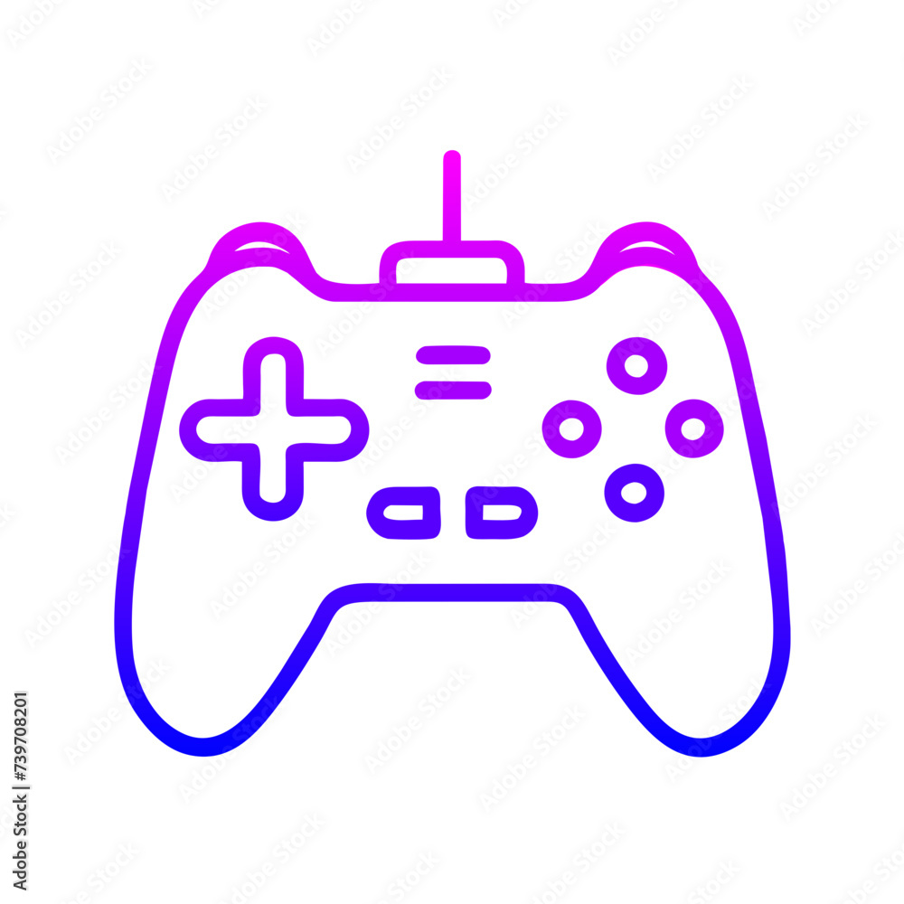 Video Game Controller Icon: Flat Symbol for Apps and Websites Video Game Controller Icon: Flat Symbol for Apps and Websites