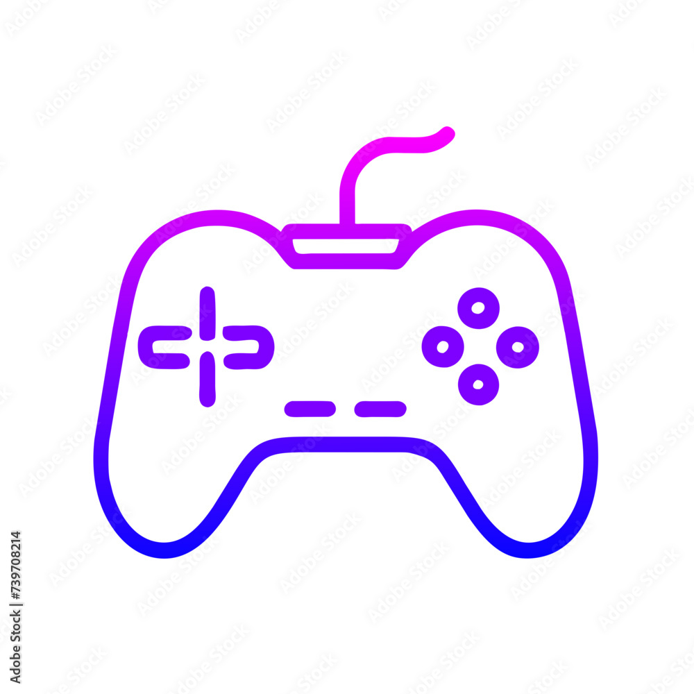 Video Game Controller Icon: Flat Symbol for Apps and Websites Video Game Controller Icon: Flat Symbol for Apps and Websites