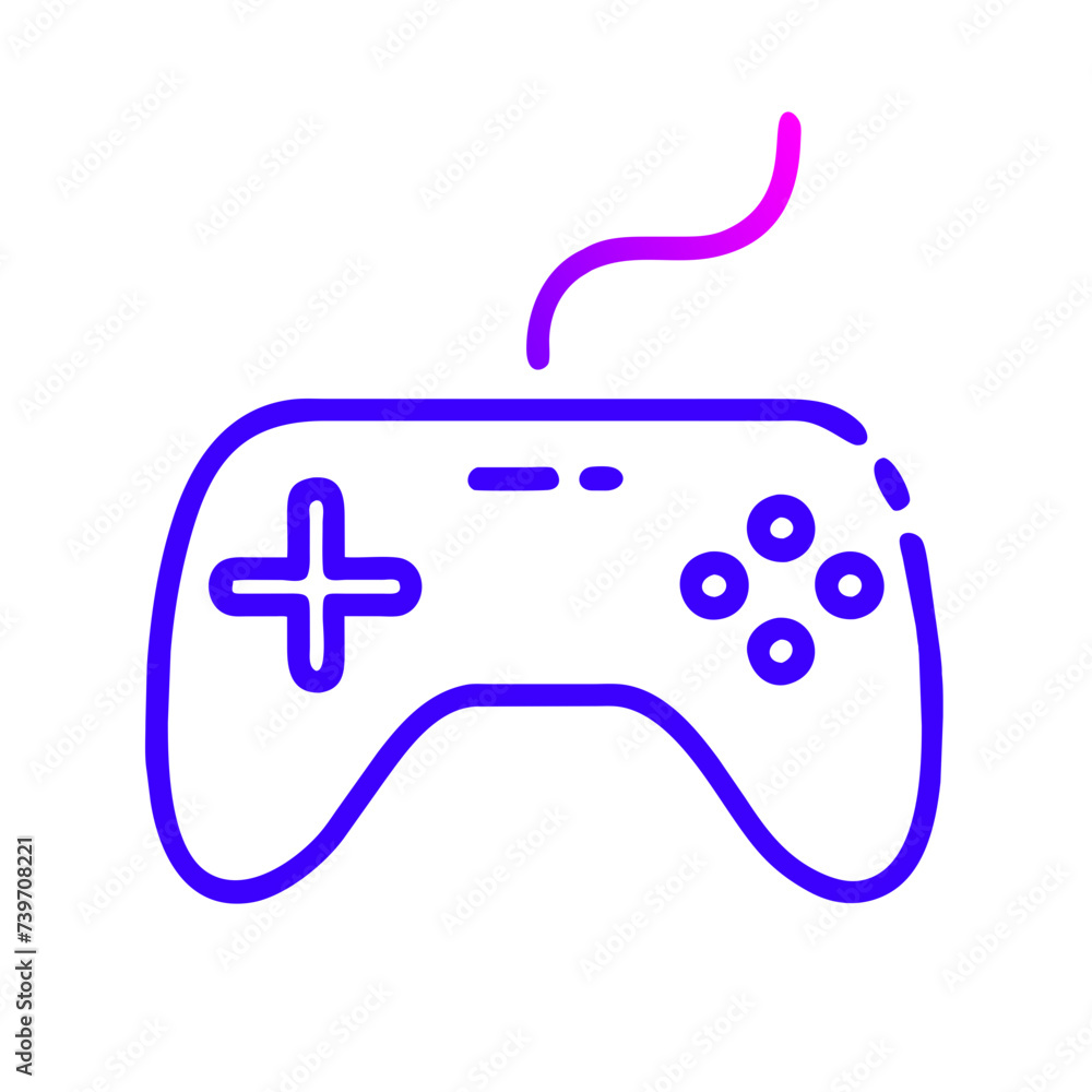 Video Game Controller Icon: Flat Symbol for Apps and Websites Video Game Controller Icon: Flat Symbol for Apps and Websites