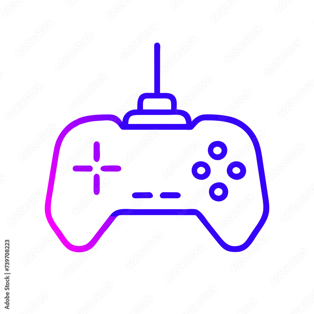 Video Game Controller Icon: Flat Symbol for Apps and Websites Video Game Controller Icon: Flat Symbol for Apps and Websites