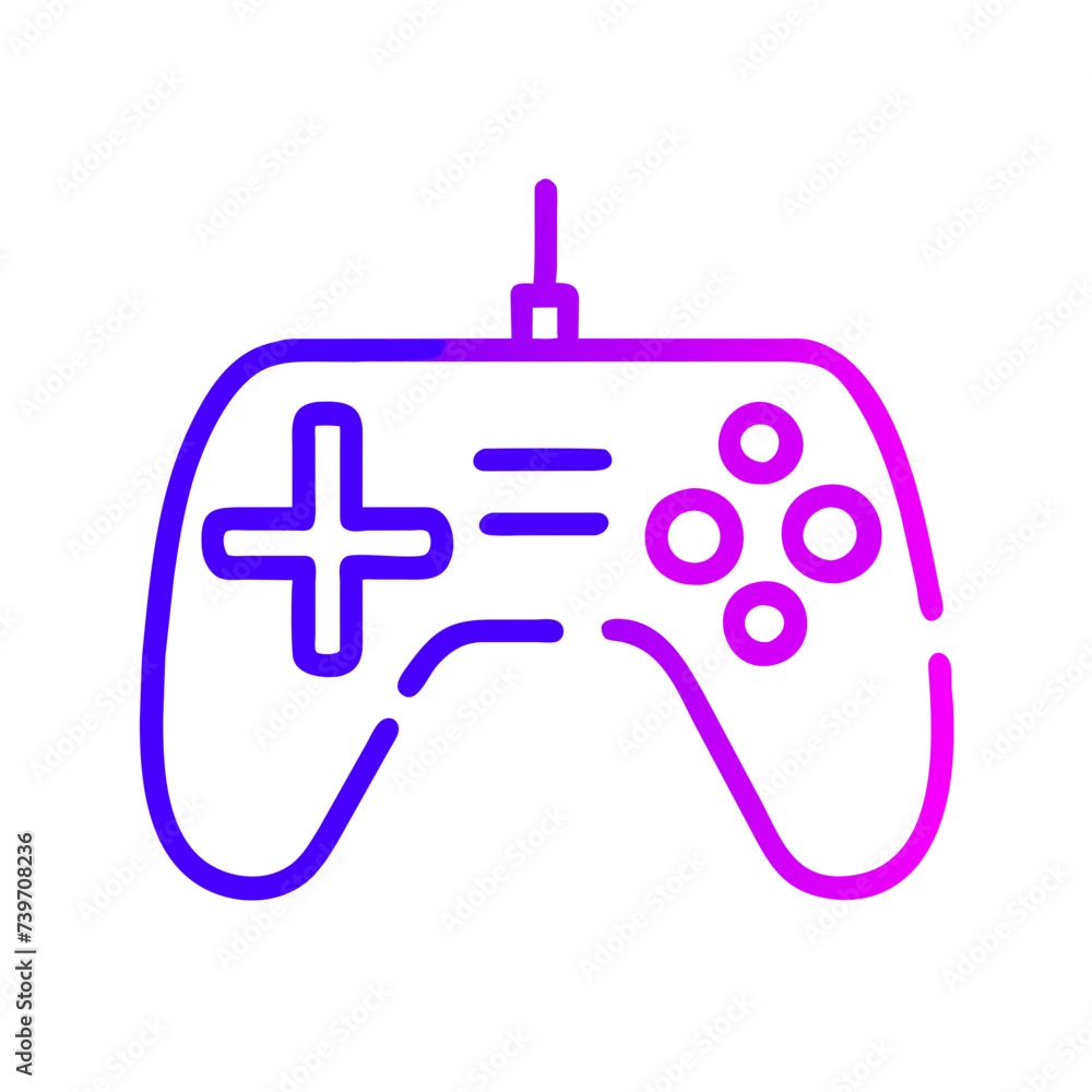 Video Game Controller Icon: Flat Symbol for Apps and Websites Video Game Controller Icon: Flat Symbol for Apps and Websites