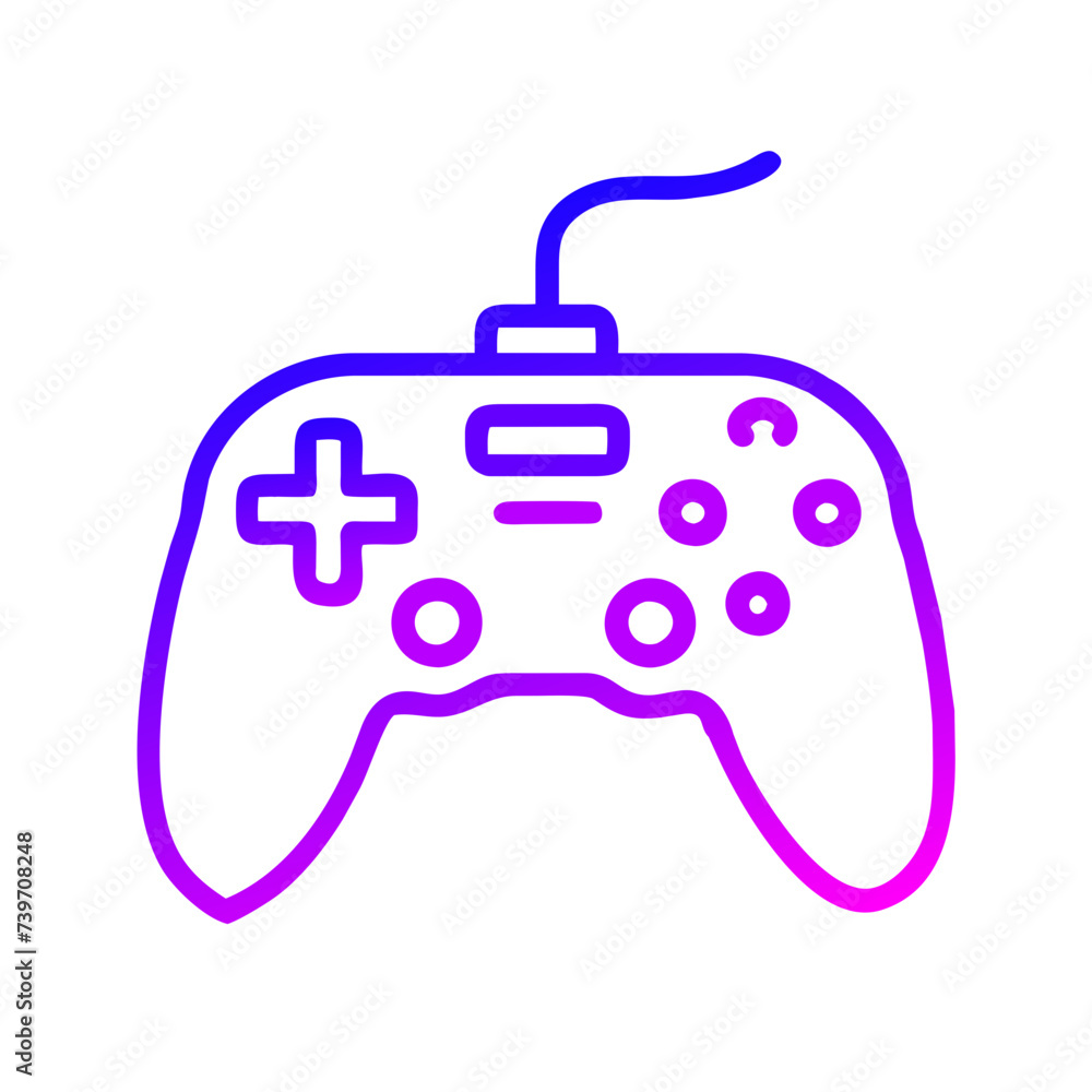 Video Game Controller Icon: Flat Symbol for Apps and Websites Video Game Controller Icon: Flat Symbol for Apps and Websites