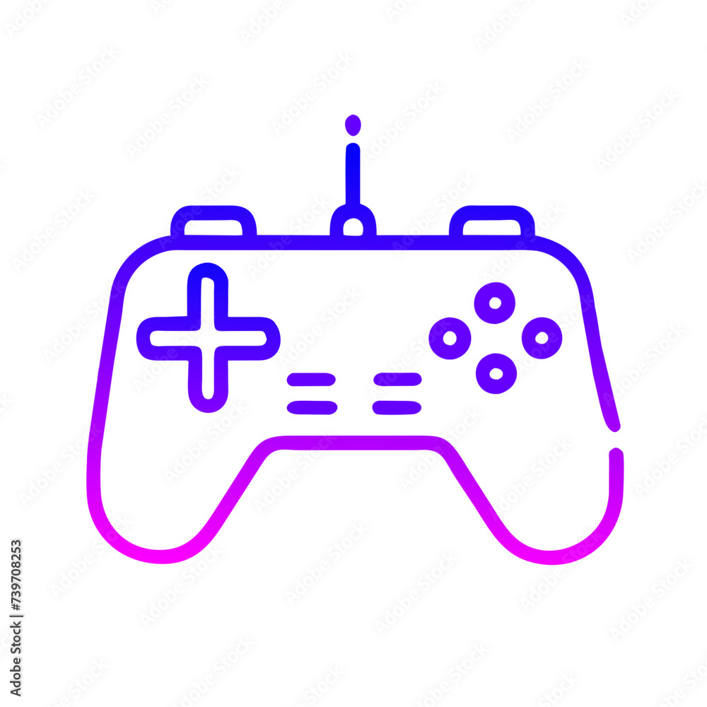 Video Game Controller Icon: Flat Symbol for Apps and Websites Video Game Controller Icon: Flat Symbol for Apps and Websites