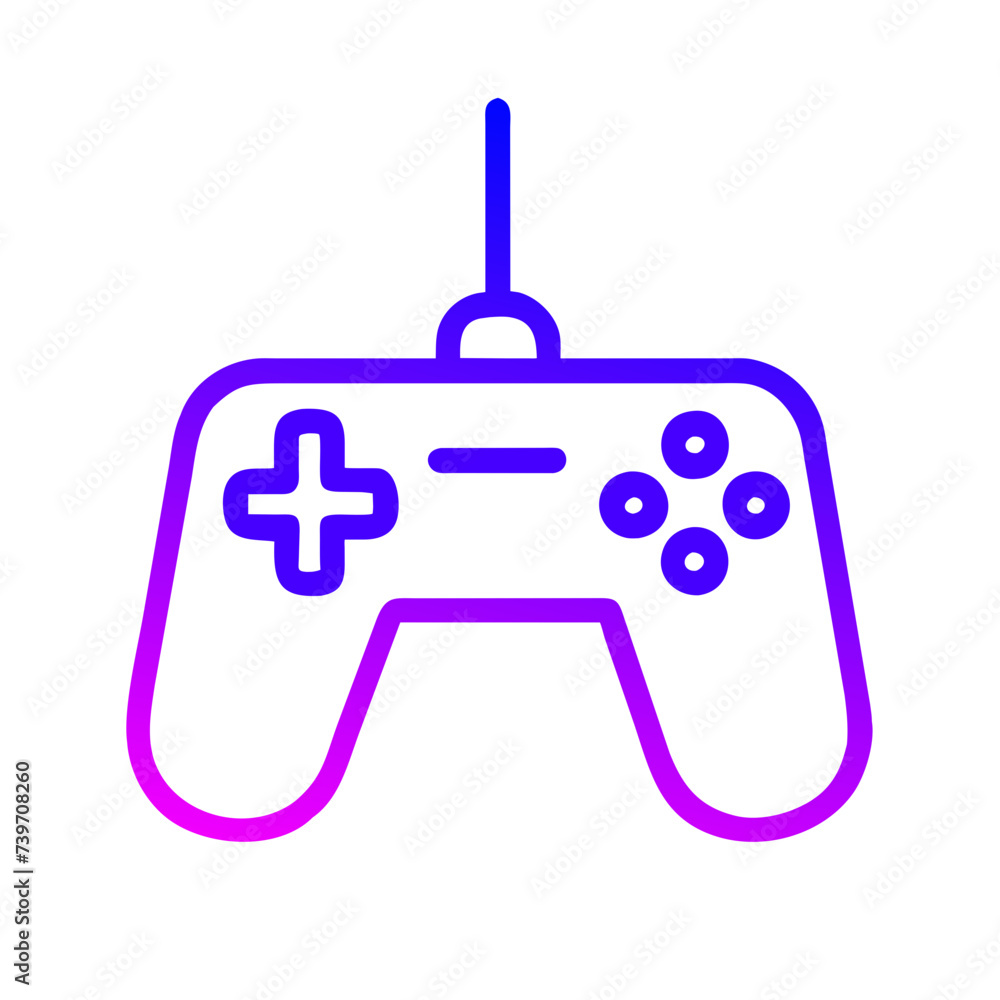 Video Game Controller Icon: Flat Symbol for Apps and Websites Video Game Controller Icon: Flat Symbol for Apps and Websites
