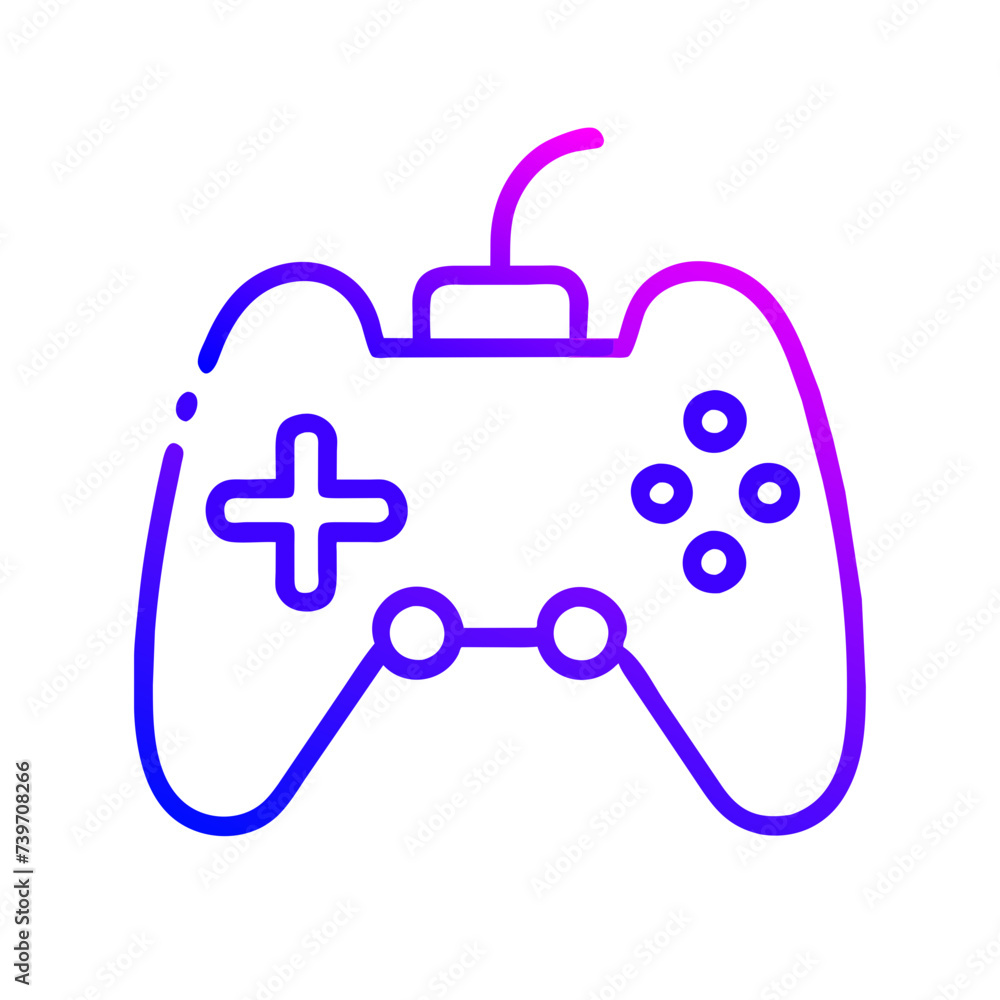 Video Game Controller Icon: Flat Symbol for Apps and Websites Video Game Controller Icon: Flat Symbol for Apps and Websites