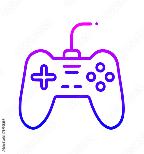 Video Game Controller Icon: Flat Symbol for Apps and Websites