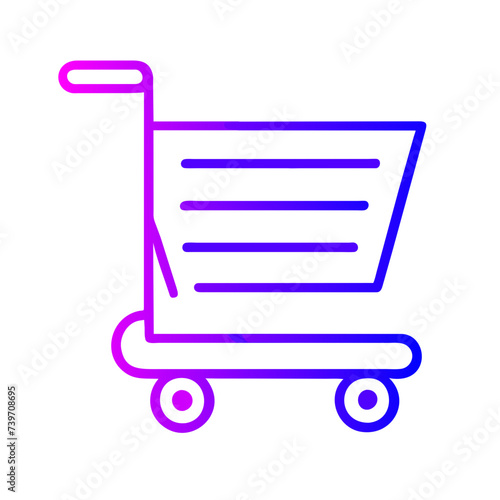 Shopping Cart Line Art Icon: Perfect for Apps and Websites