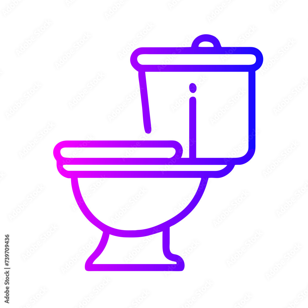 Bathroom Toilet Seat Icon: Flat Symbol for Apps and Websites Bathroom Toilet Seat Icon: Flat Symbol for Apps and Websites