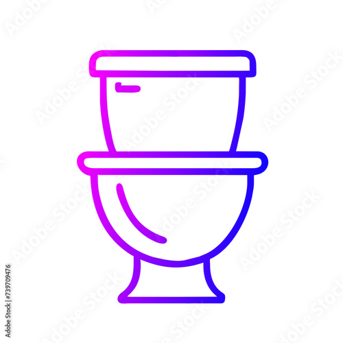 Bathroom Toilet Seat Icon: Flat Symbol for Apps and Websites