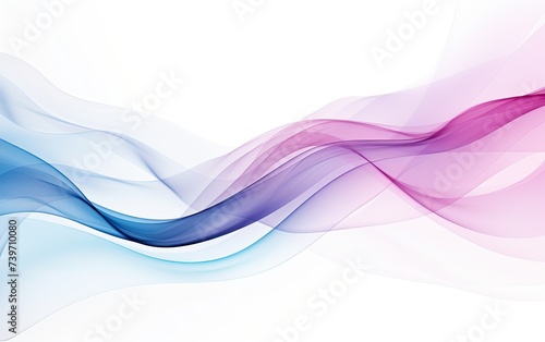 Abstract wavy blue and purple line on white background