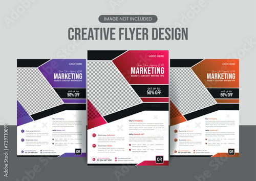 Modern business corporate flyer and leaflet design  (ID: 739710091)