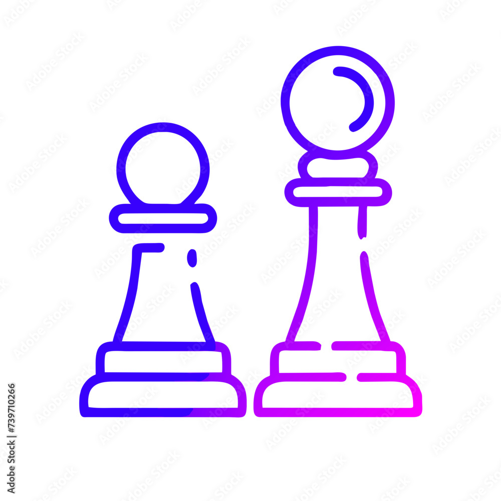 Chess Piece Icon: Symbol of Strategy and Skill Chess Piece Icon: Symbol of Strategy and Skill